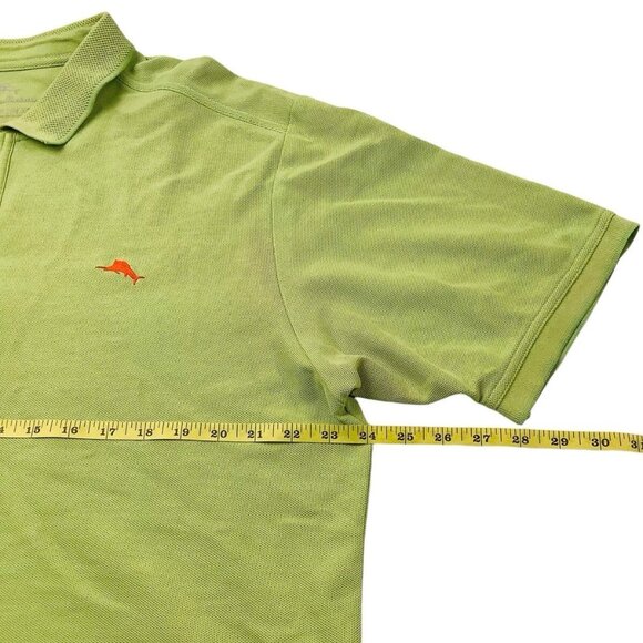 Tommy Bahama Supima Mens Polo Short Sleeve Green Shirt Size XL - Picture 4 of 7